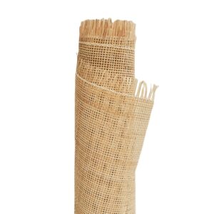 24" Width Natural Rattan Square Webbing, Radio Weave, Rattan for Caning Projects (5 Feet)