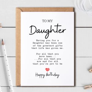 To My Daughter - Daughter Birthday Card - Daughter Is The Greatest Gifts In My Life - Birthday Card For Daughter - Gift For Daughter Card- Christmas Gifts For Daughter