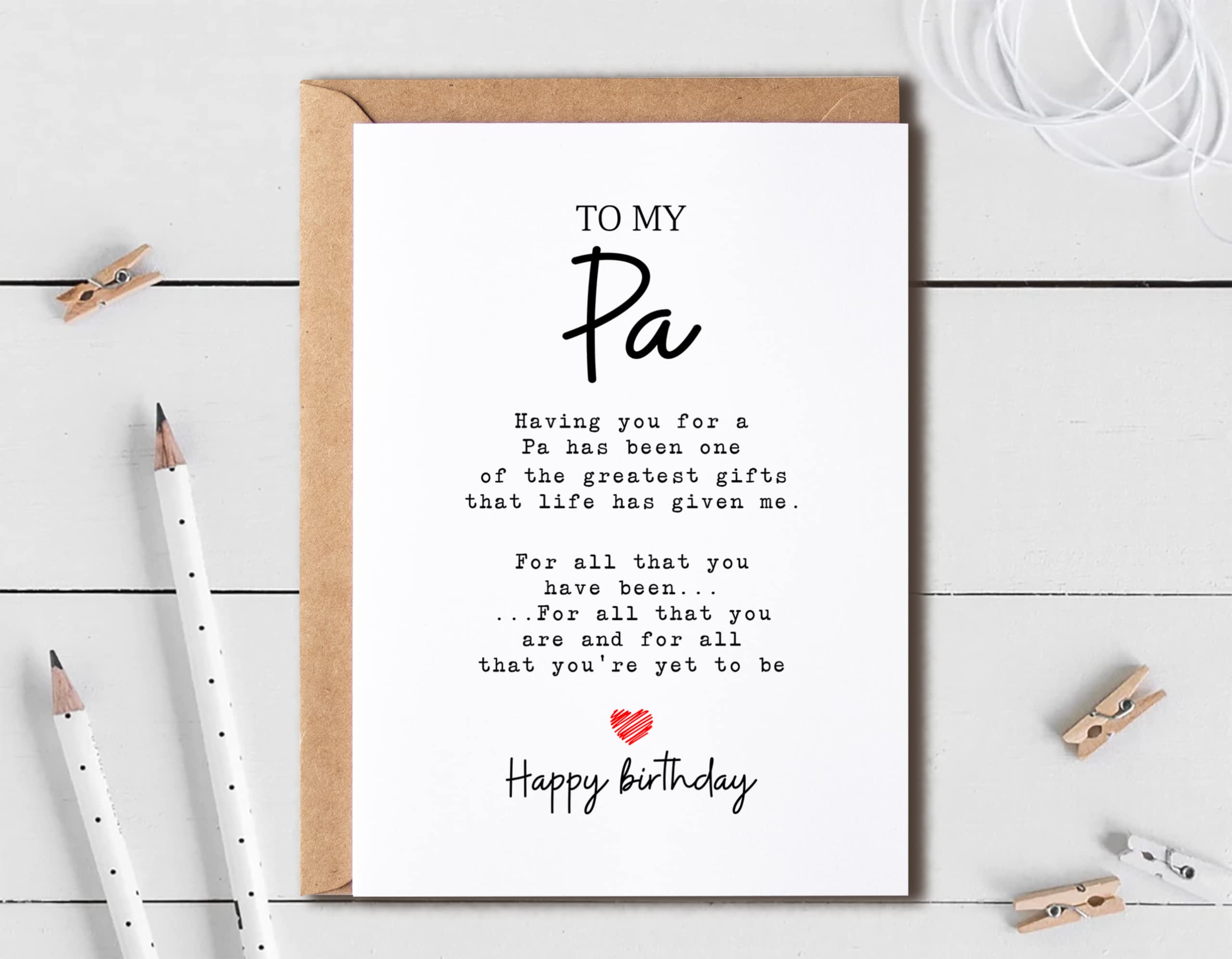 To My Pa - Pa Birthday Card - Pa Is The Greatest Gifts In My Life - Birthday Card For Pa - Gift For Pa Card- Christmas Gifts For Pa