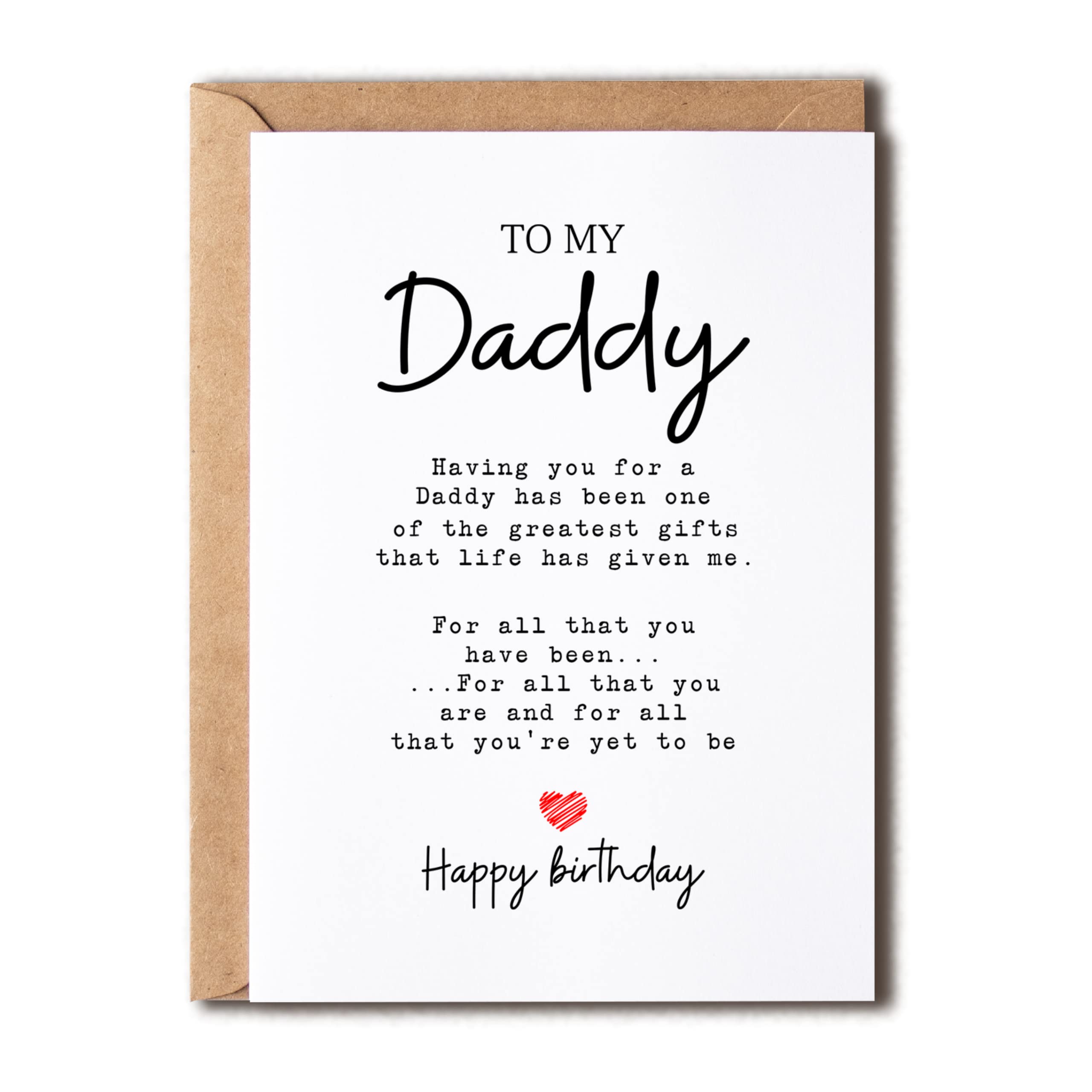 To My Daddy - Daddy Birthday Card - Daddy Is The Greatest Gifts In My Life - Birthday Card For Daddy - Gift For Daddy Card- Christmas Gifts For Daddy