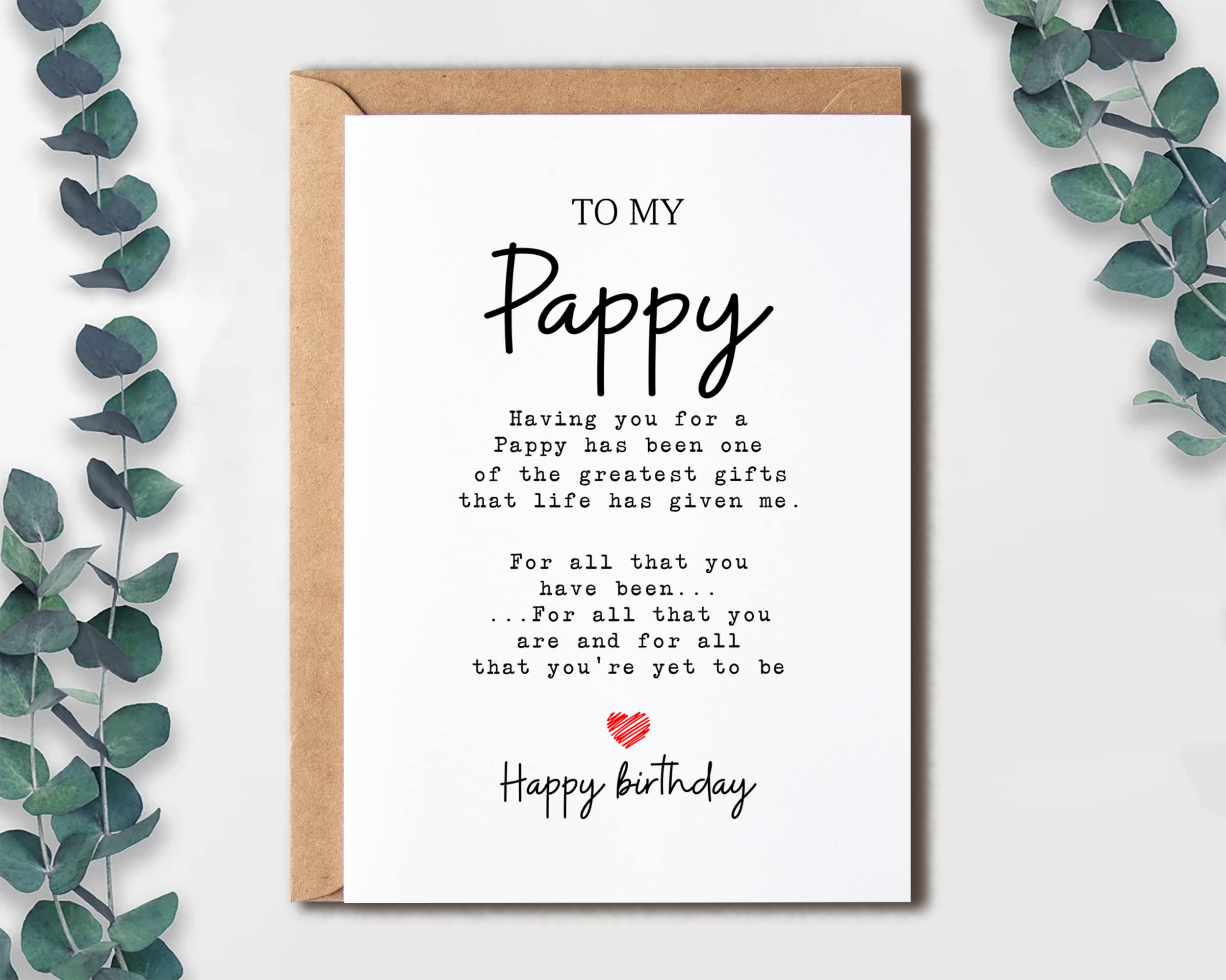 To My Pappy - Pappy Birthday Card - Pappy Is The Greatest Gifts In My Life - Birthday Card For Pappy - Gift For Pappy Card- Christmas Gifts For Pappy