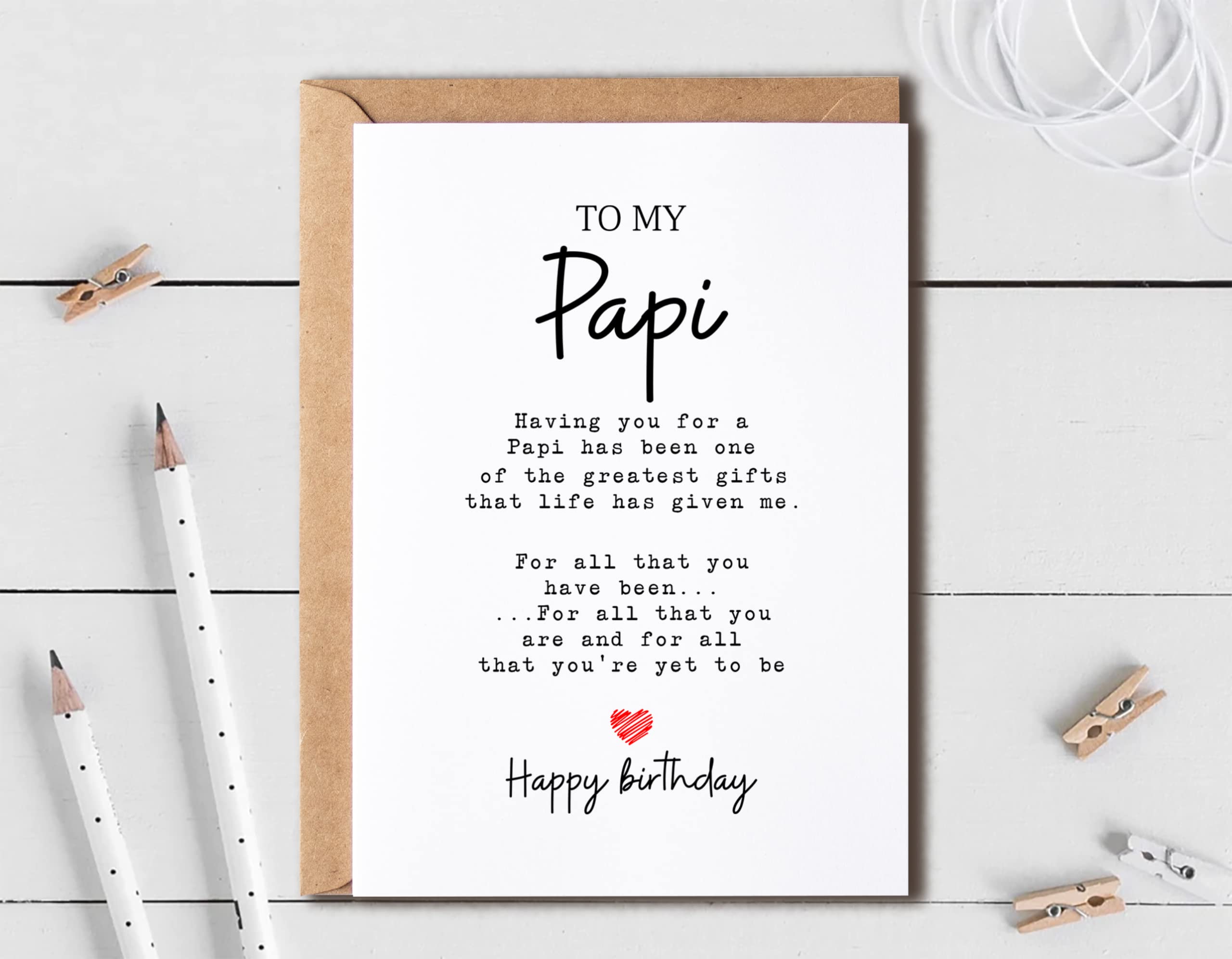 To My Papi - Papi Birthday Card - Papi Is The Greatest Gifts In My Life - Birthday Card For Papi - Gift For Papi Card- Christmas Gifts For Papi