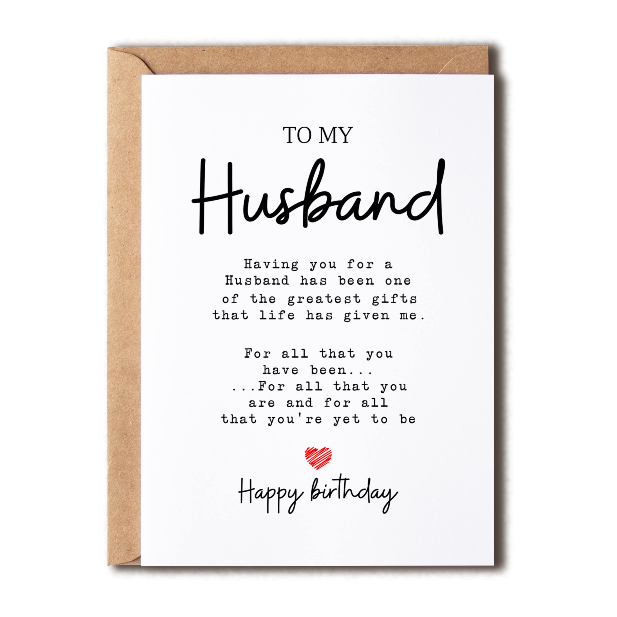 To My Husband - Husband Birthday Card - Husband Is The Greatest Gifts In My Life - Birthday Card For Husband - Gift For Husband Card- Christmas Gifts For Husband