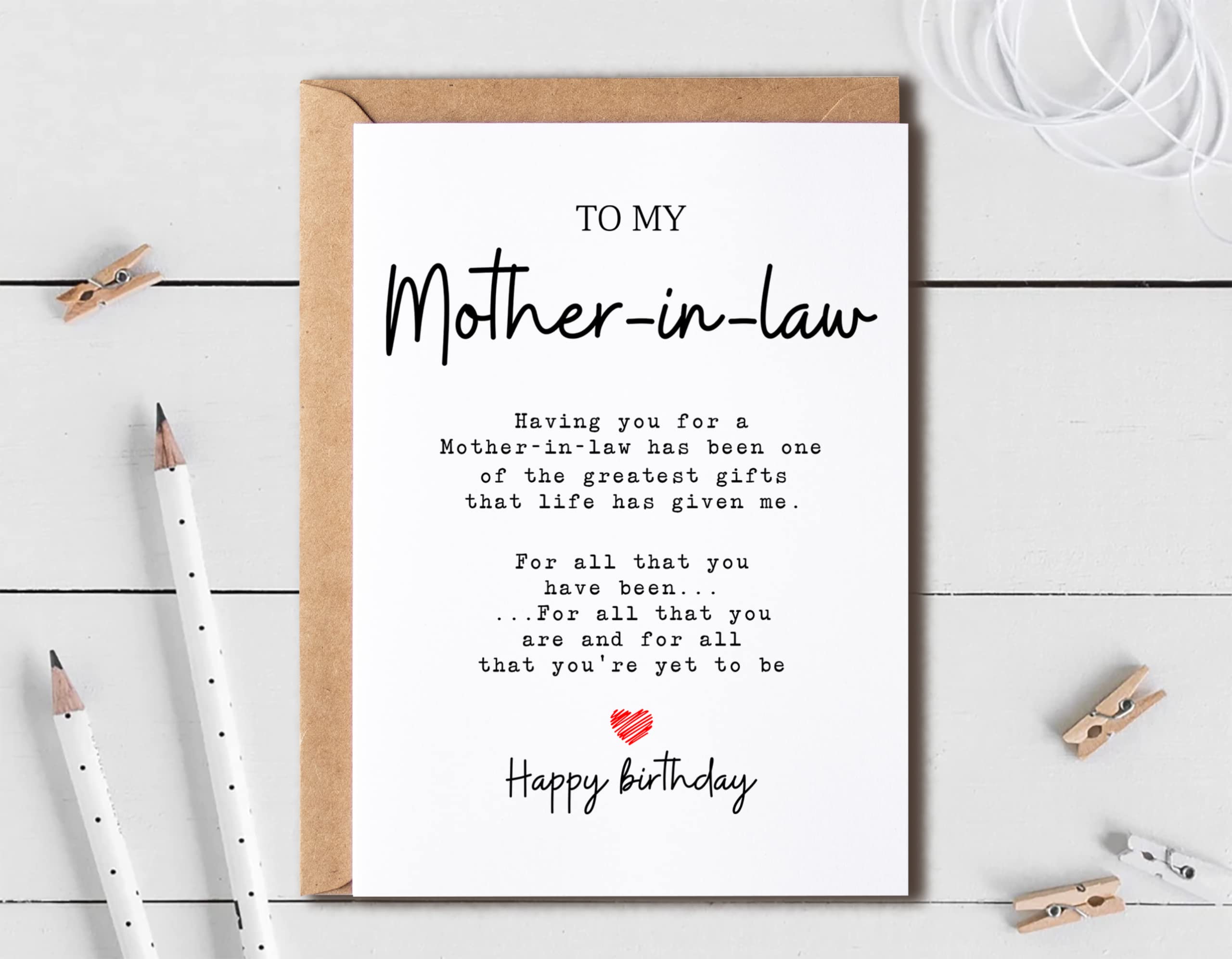 To My Mother-In-Law - Mother-In-Law Birthday Card - Mother-In-Law Is The Greatest Gifts In My Life - Birthday Card For Mother-In-Law - Gift For Mother-In-Law Card