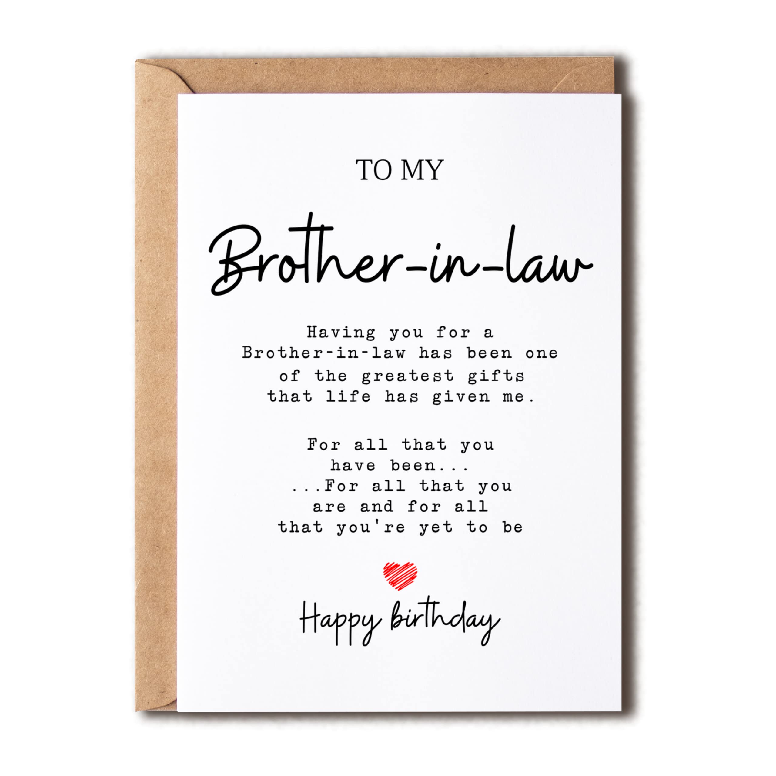 To My Brother-In-Law - Brother-In-Law Birthday Card - Brother-In-Law Is The Greatest Gifts In My Life - Birthday Card For Brother-In-Law - Gift For Brother-In-Law Card