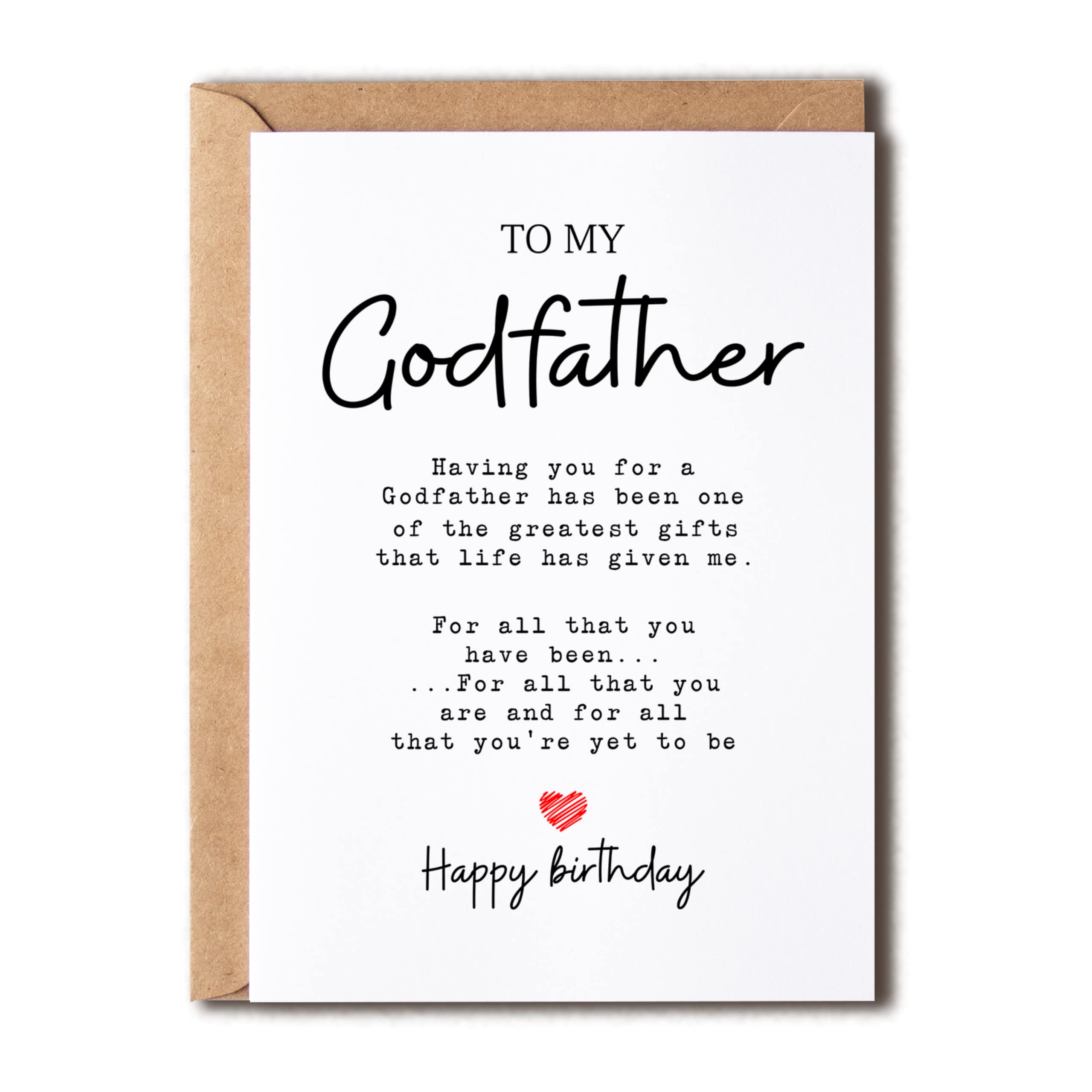 To My Godfather - Godfather Birthday Card - Godfather Is The Greatest Gifts In My Life - Birthday Card For Godfather - Gift For Godfather Card