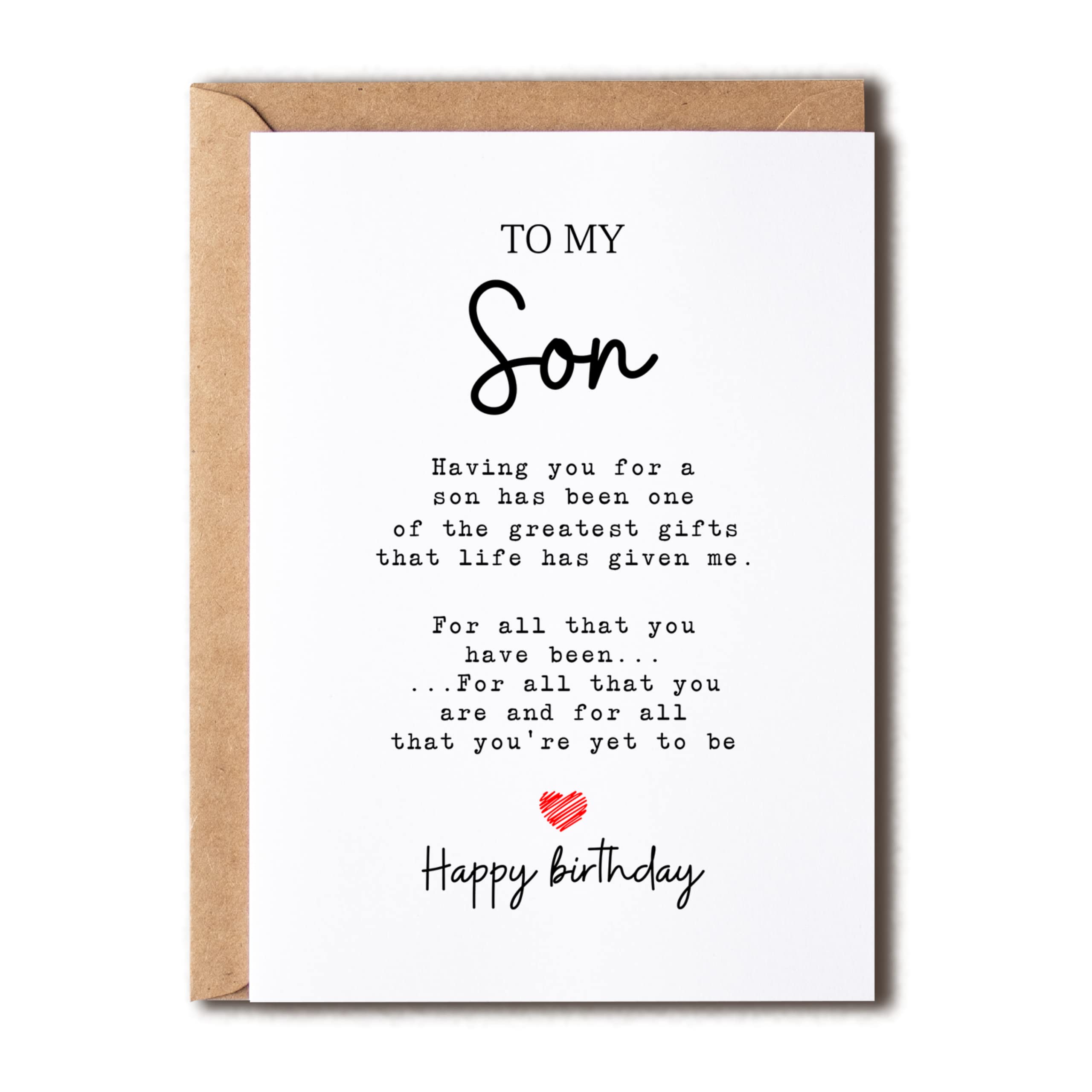 To My Son - Son Birthday Card - Son Is The Greatest Gifts In My Life - Birthday Card For Son - Gift For Son Card- Christmas Gifts For Son