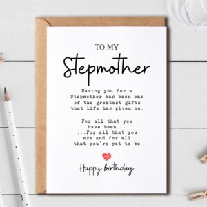 To My Stepmother - Stepmother Birthday Card - Stepmother Is The Greatest Gifts In My Life - Birthday Card For Stepmother - Gift For Stepmother Card