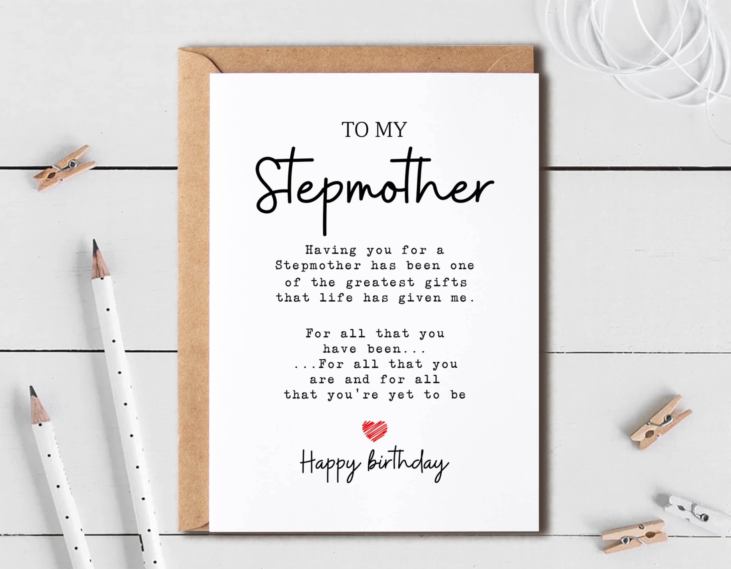 To My Stepmother - Stepmother Birthday Card - Stepmother Is The Greatest Gifts In My Life - Birthday Card For Stepmother - Gift For Stepmother Card