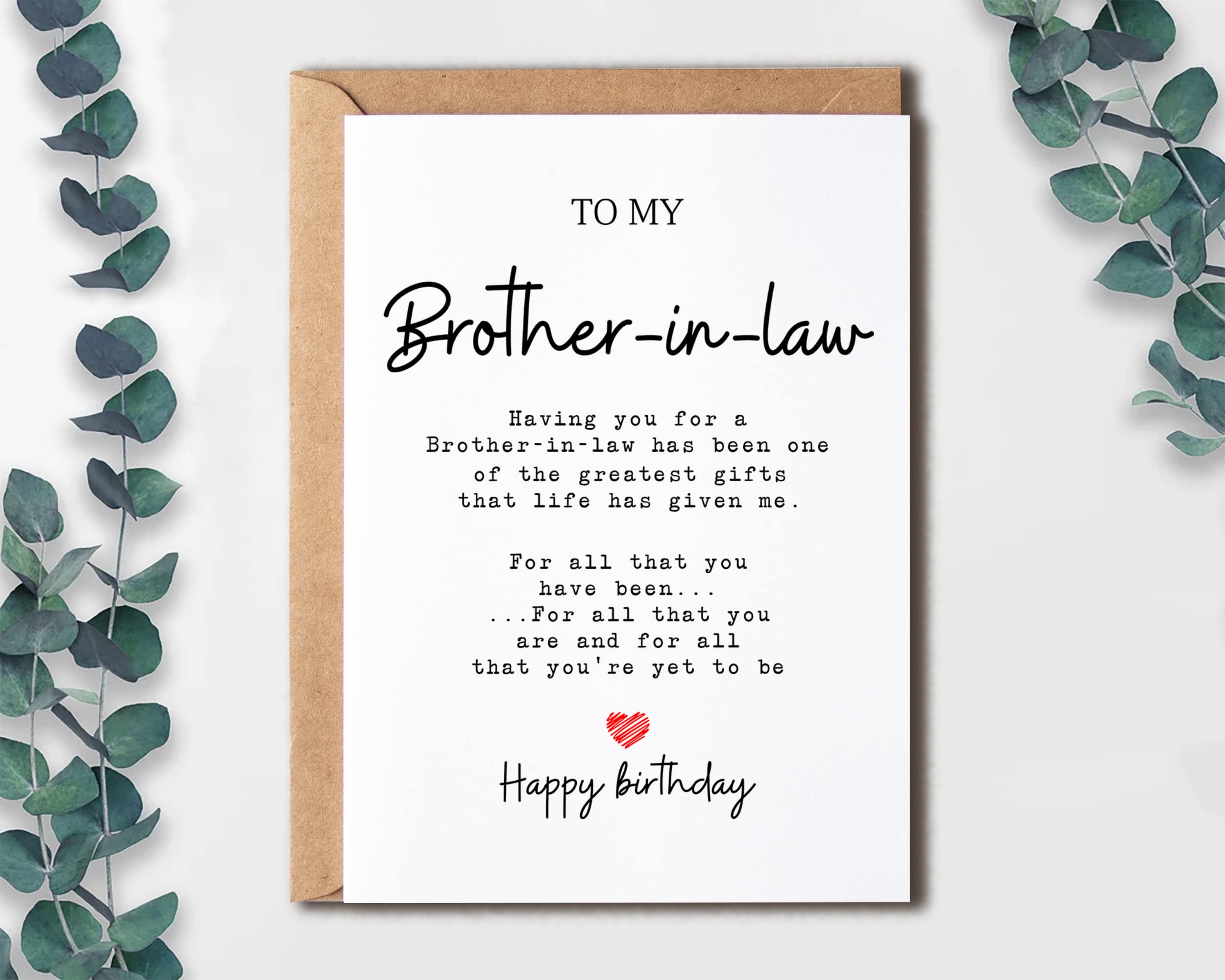 To My Brother-In-Law - Brother-In-Law Birthday Card - Brother-In-Law Is The Greatest Gifts In My Life - Birthday Card For Brother-In-Law - Gift For Brother-In-Law Card