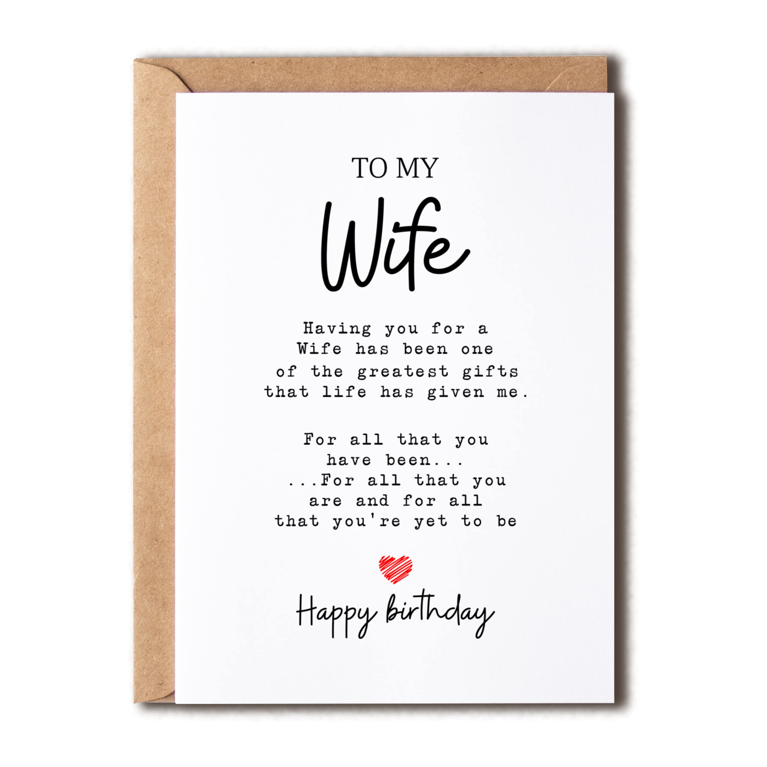 To My Wife - Wife Birthday Card - Wife Is The Greatest Gifts In My Life - Birthday Card For Wife - Gift For Wife Card- Christmas Gifts For Wife