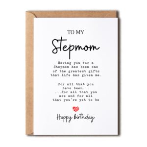 to my stepmom - stepmom birthday card - stepmom is the greatest gifts in my life - birthday card for stepmom - gift for stepmom card