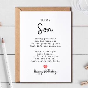 To My Son - Son Birthday Card - Son Is The Greatest Gifts In My Life - Birthday Card For Son - Gift For Son Card- Christmas Gifts For Son