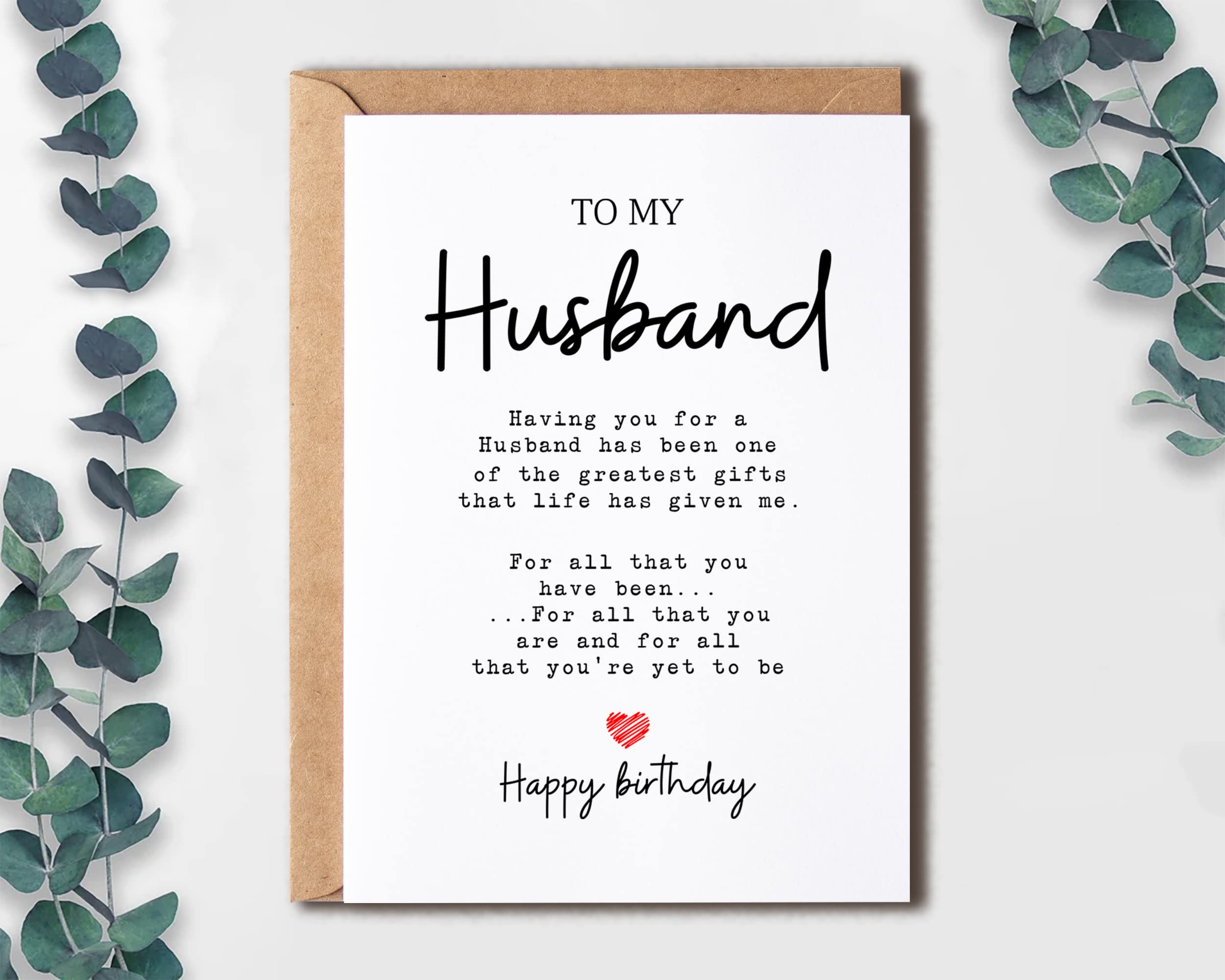 To My Husband - Husband Birthday Card - Husband Is The Greatest Gifts In My Life - Birthday Card For Husband - Gift For Husband Card- Christmas Gifts For Husband