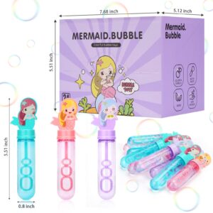 Mermaid Party Favors Bubble Wands for Kids Under The Sea Party Favors Ocean Birthday Party Supplies Bubble Blowing Toys 24PCS