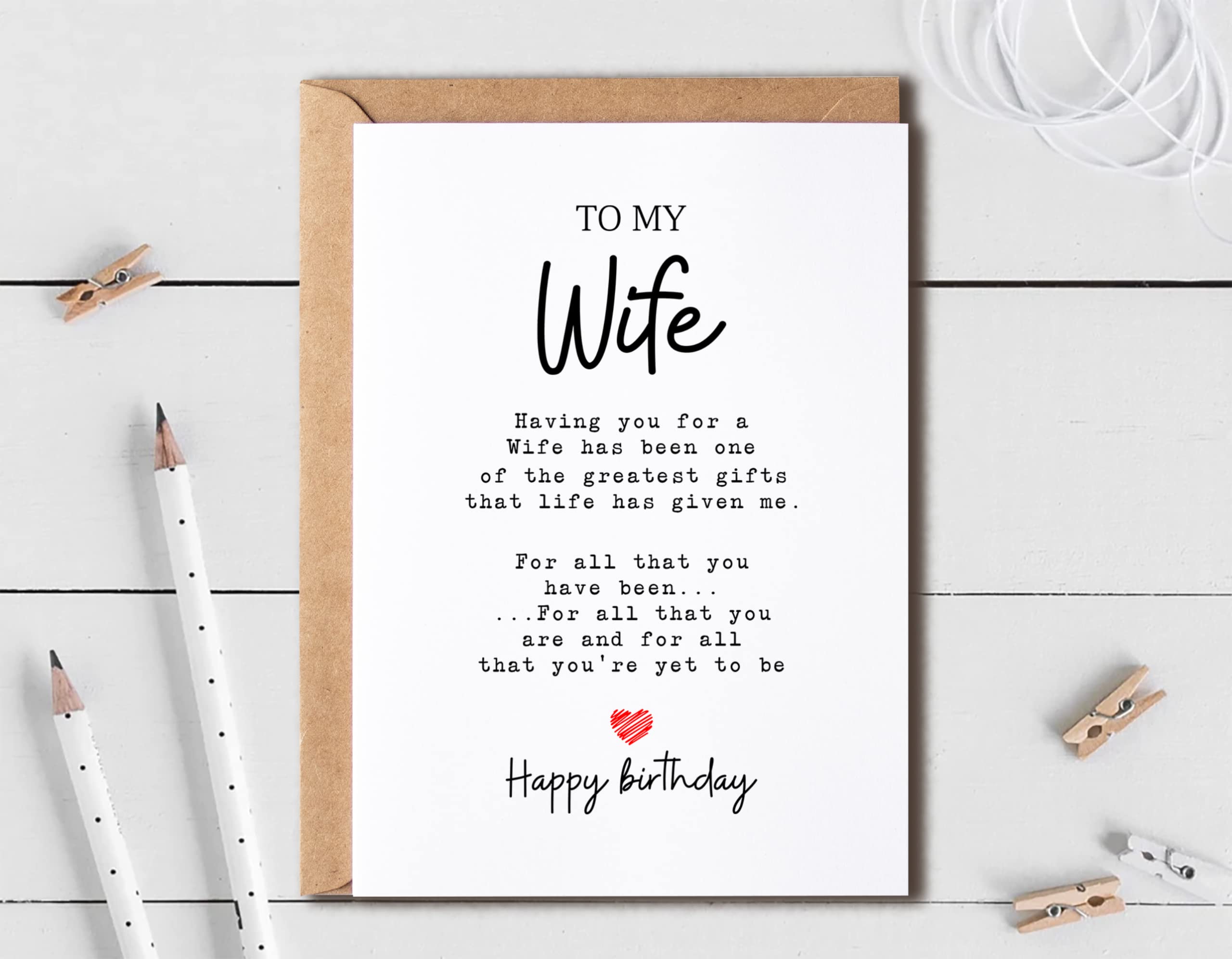 To My Wife - Wife Birthday Card - Wife Is The Greatest Gifts In My Life - Birthday Card For Wife - Gift For Wife Card- Christmas Gifts For Wife