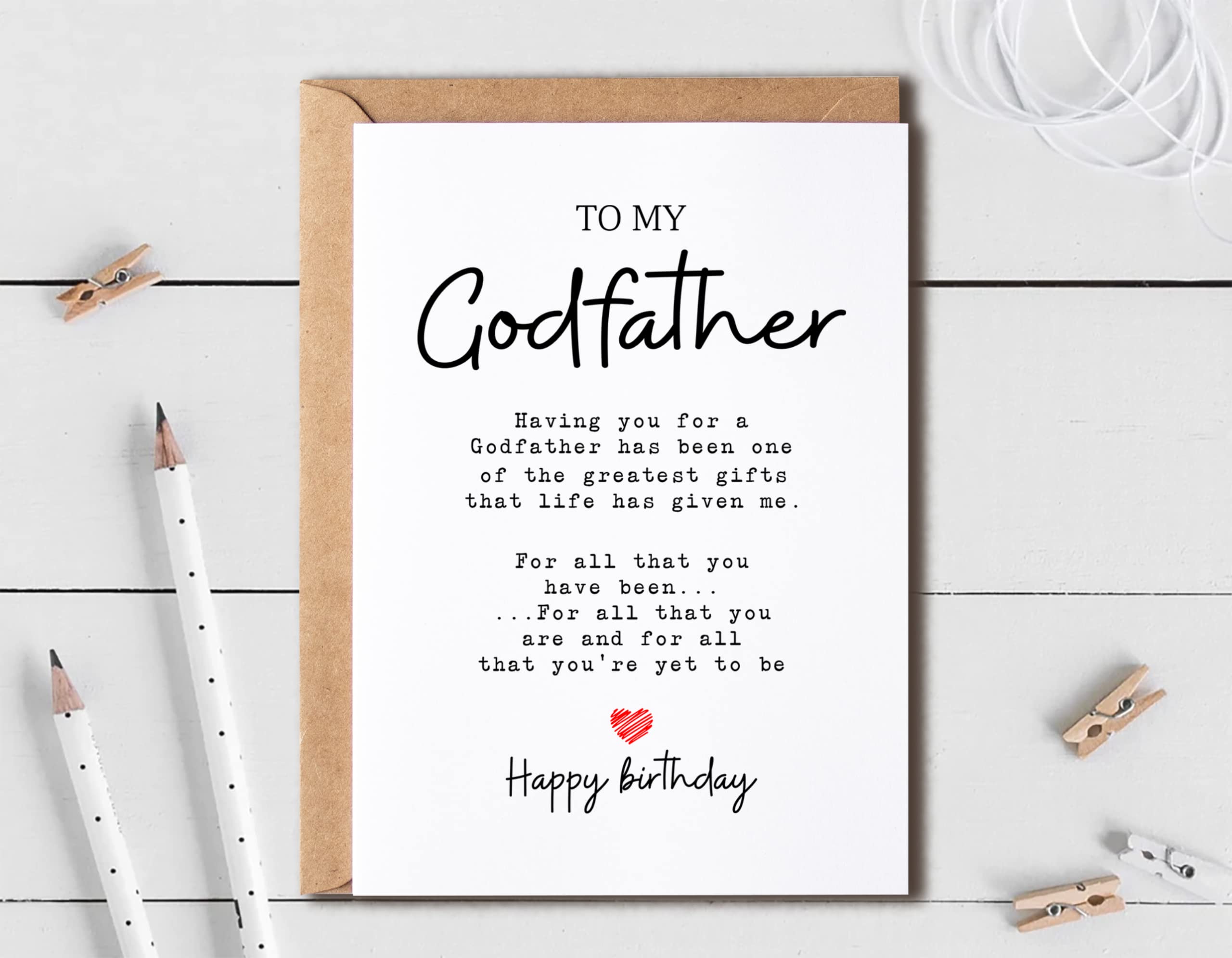 To My Godfather - Godfather Birthday Card - Godfather Is The Greatest Gifts In My Life - Birthday Card For Godfather - Gift For Godfather Card