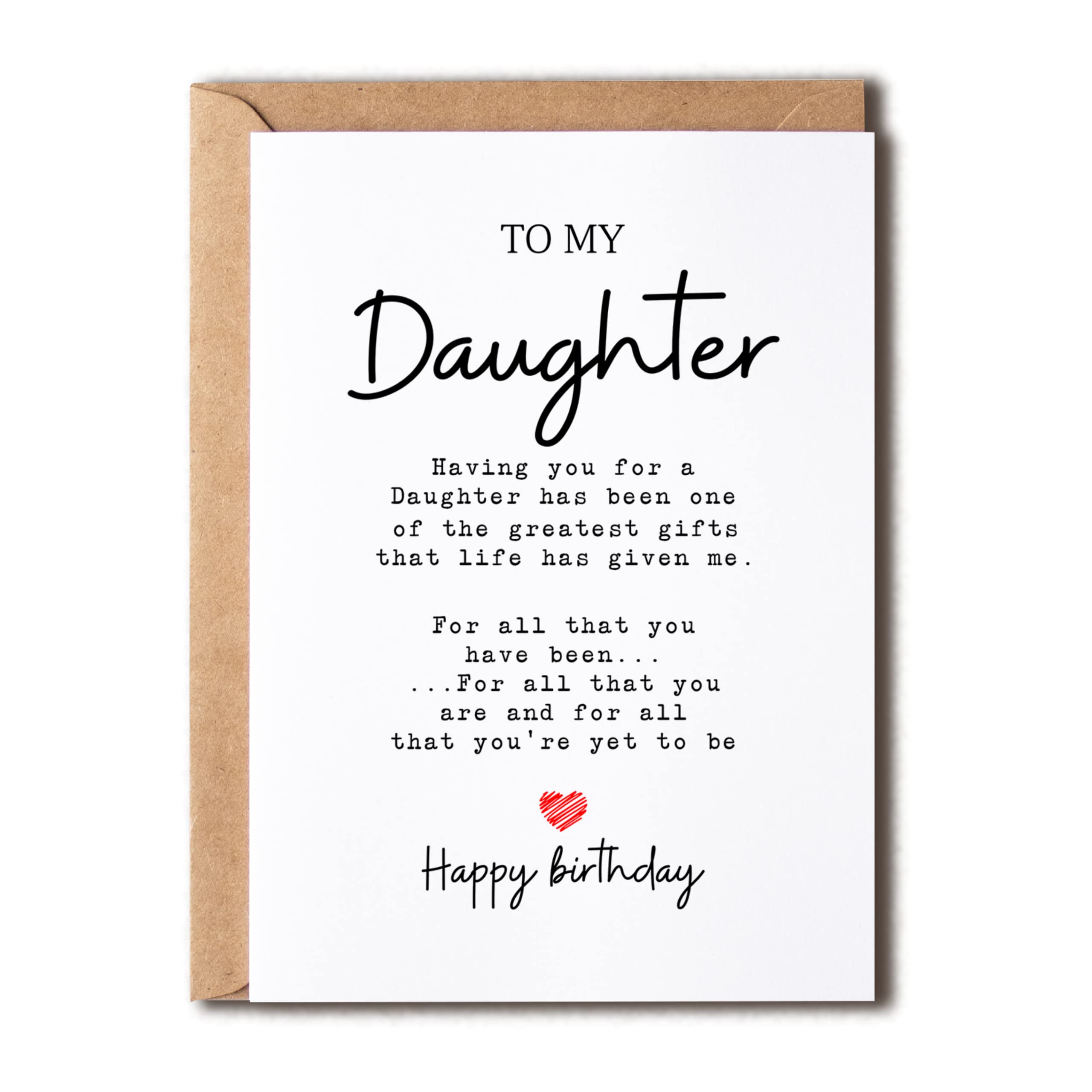 To My Daughter - Daughter Birthday Card - Daughter Is The Greatest Gifts In My Life - Birthday Card For Daughter - Gift For Daughter Card- Christmas Gifts For Daughter