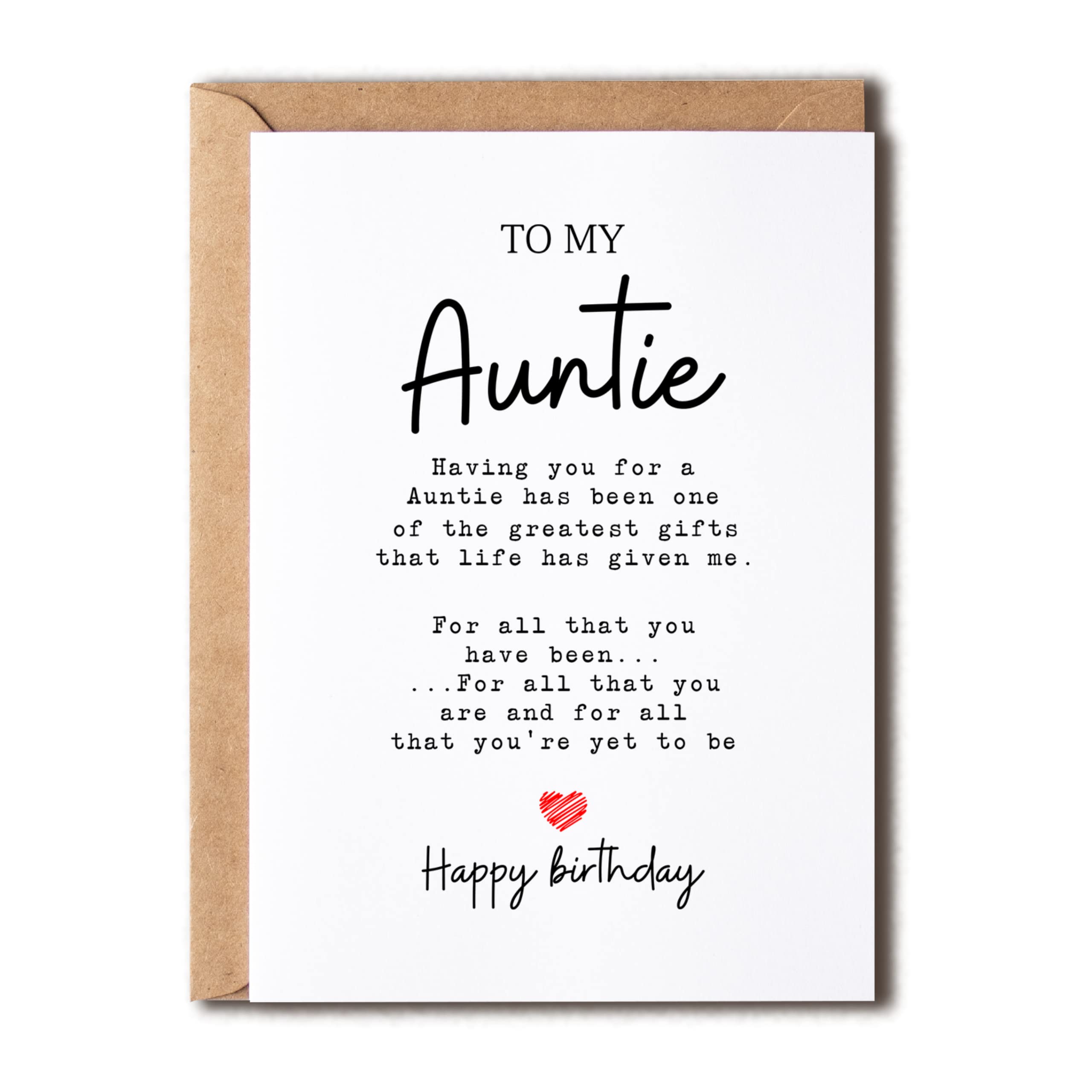 To My Auntie - Auntie Birthday Card - Auntie Is The Greatest Gifts In My Life - Birthday Card For Auntie - Gift For Auntie Card- Christmas Gifts For Auntie