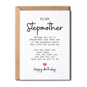 to my stepmother - stepmother birthday card - stepmother is the greatest gifts in my life - birthday card for stepmother - gift for stepmother card