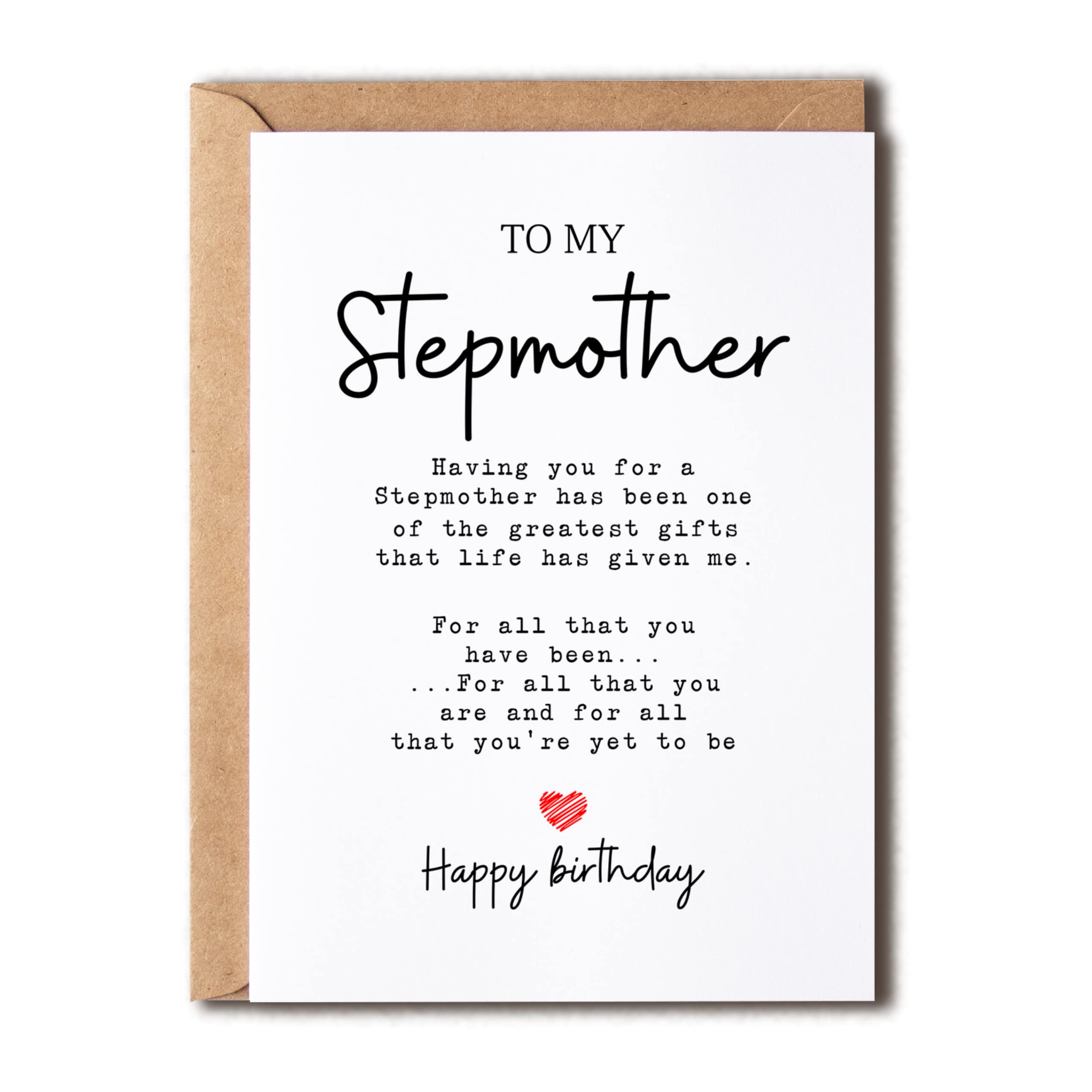 To My Stepmother - Stepmother Birthday Card - Stepmother Is The Greatest Gifts In My Life - Birthday Card For Stepmother - Gift For Stepmother Card