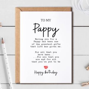 To My Pappy - Pappy Birthday Card - Pappy Is The Greatest Gifts In My Life - Birthday Card For Pappy - Gift For Pappy Card- Christmas Gifts For Pappy