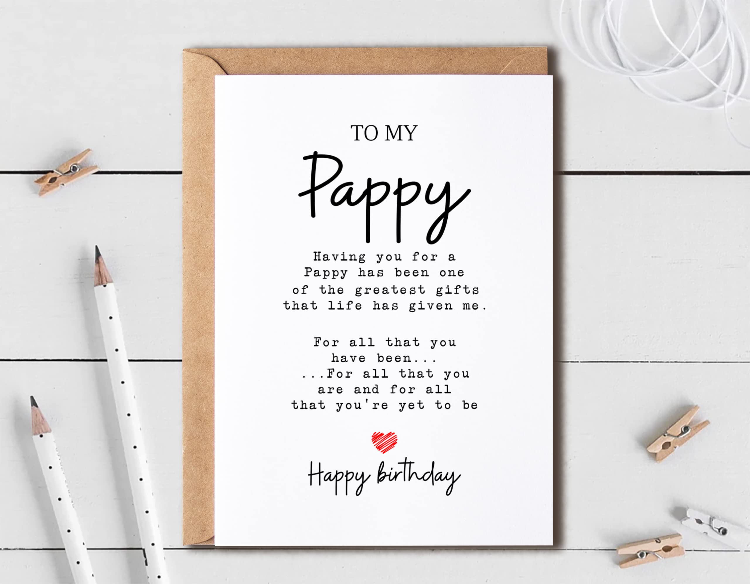 To My Pappy - Pappy Birthday Card - Pappy Is The Greatest Gifts In My Life - Birthday Card For Pappy - Gift For Pappy Card- Christmas Gifts For Pappy