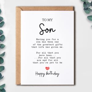 To My Son - Son Birthday Card - Son Is The Greatest Gifts In My Life - Birthday Card For Son - Gift For Son Card- Christmas Gifts For Son