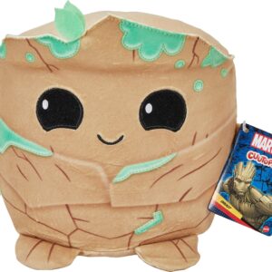 Mattel Marvel Cuutopia Plush Figure, 10-inch Groot Soft Rounded Pillow Doll, Collectible Toy Inspired by the Fan-Favorite Character