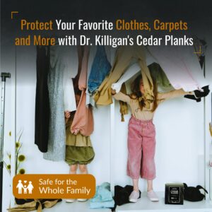 Dr. Killigan's Cedar Planks - Cedar Blocks for Clothes Storage, Alternative to Moth Balls for Closet, Good Cedar Closet Freshener, Best Moth Repellent for Clothes, Harvested in USA (10-Pack)