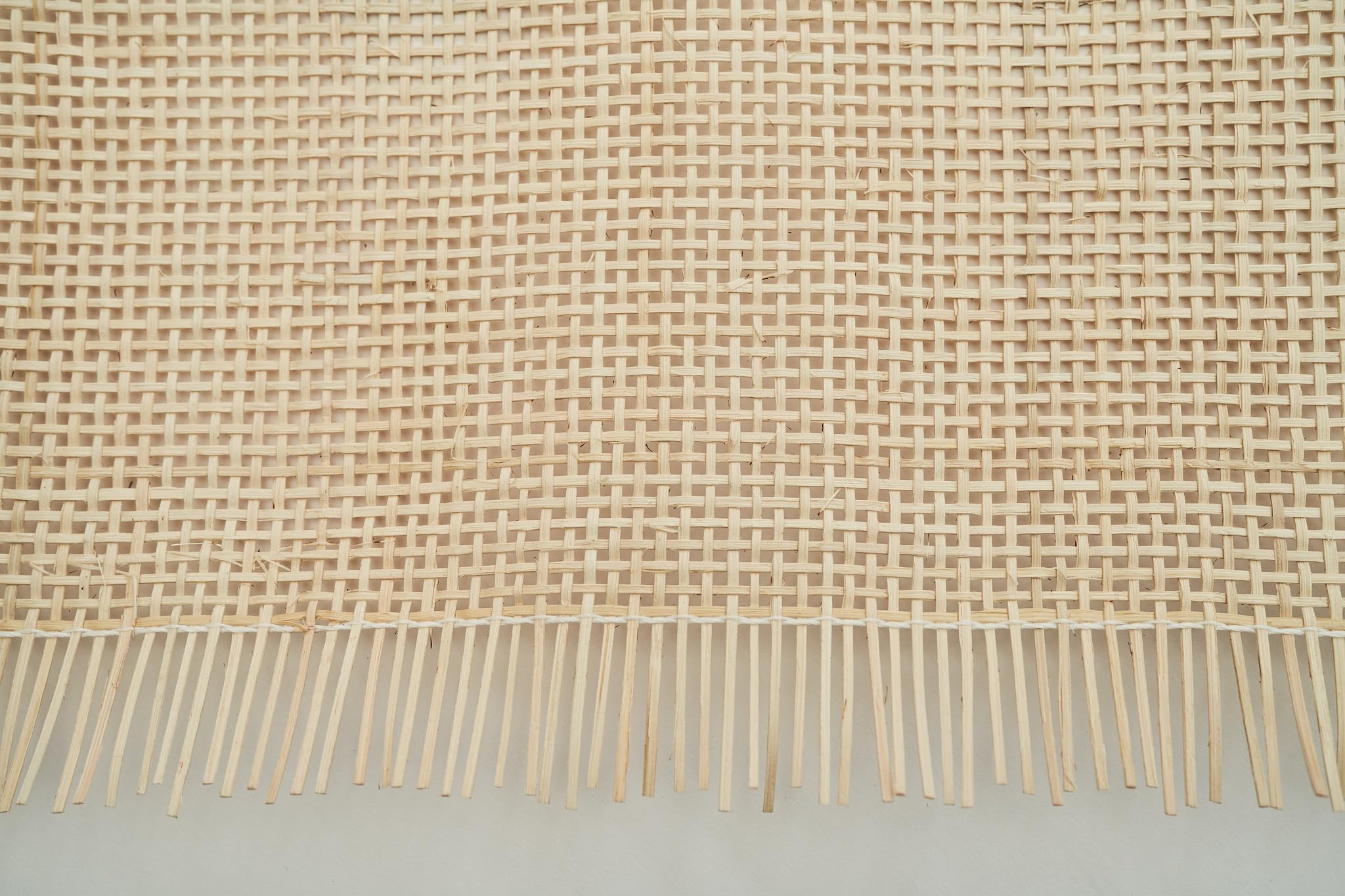 24" Width Natural Rattan Square Webbing, Radio Weave, Rattan for Caning Projects (5 Feet)