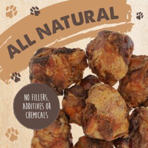 Mighty Paw Naturals Dog Bones - Cow Knee Caps & Knuckle Bones for Dogs (8 Pack) | 100% Natural Beef Knee Caps & Knuckle Bones, Beef Bones for Dogs, Meaty Dog Bones