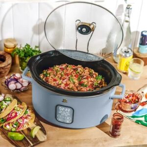 6QT Programmable Slow Cooker, Cornflower Blue by Drew Barrymore