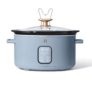 6qt programmable slow cooker, cornflower blue by drew barrymore