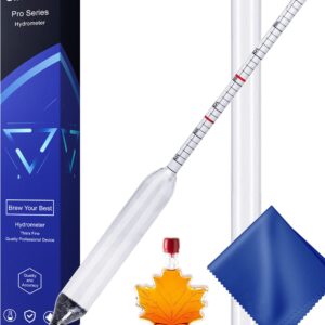 Cimalab Maple Syrup Hydrometer, Accurate Hydrometer for Maple Syrup Making, Hydrometer Maple Syrup Supplies with Brix & Baume Scales, Syrup Hydrometer for Measure Sugar Content in The Syrup Sap