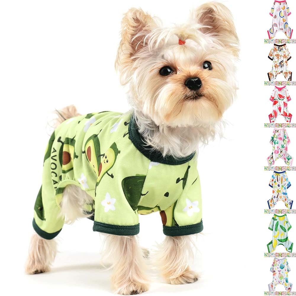 Dog Pajamas Kiwi Puppy Apparel Doggie Outfits Pet Clothes Cat Pjs for Small Dog Boy Girl Small Dog Pajamas