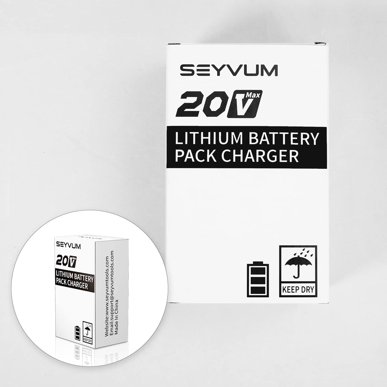 SEYVUM 2.0A Fast Charger Power Tools Lithium‑Ion Battery Charger Replacement Charger for LB-8189 and LB-8190 Leaf Blower