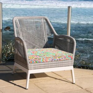 FUNHOME Patio Chair Cushions 18.5 x 18.5 x 2.5 Inch,Water-Resistant Outdoor Seat Cushions for Patio Furniture 2 Pack, Sqaure Chair Pads for Wicker Chair Seat, Melora Paisley