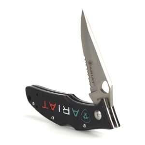 ARIAT Western Knife Hybrid 3" Blade Folding Knife Black Handle with Logo A710012401-M