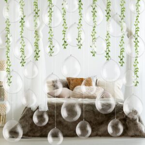 100 Pcs Bubble Clear Balloon Strands Kit Transparent Balloons for Under the Sea Party Decorations Ocean Willow Hanging Decor for Underwater Party Mermaid Baby Shower Birthday Party Wedding Supplies