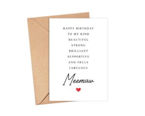 meemaw birthday card poem - amazing meemaw gift - birthday card meemaw - special meemaw birthday card - birthday card for meemaw