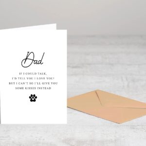 Emily gift Funny Dog Dad Birthday Card - Fathers Day Card From The Dog - Joke Dog Dad Card For Fathers Day - Best Dog Dad Ever Card