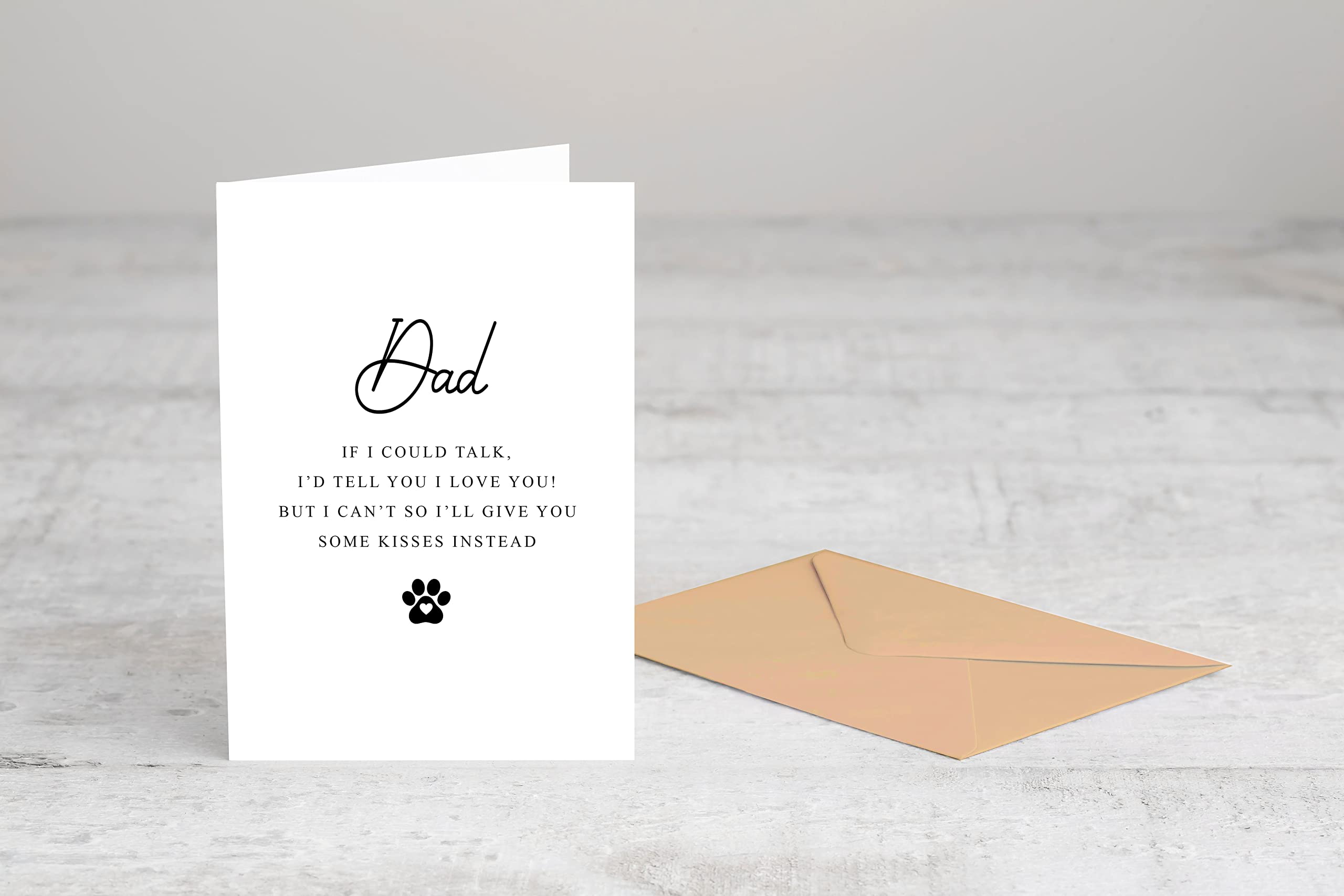 Emily gift Funny Dog Dad Birthday Card - Fathers Day Card From The Dog - Joke Dog Dad Card For Fathers Day - Best Dog Dad Ever Card