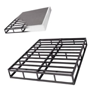 aardhen 9 inch high profile full box spring strong metal frame mattress foundation, quiet noise-free,easy assembly, 3000lbs max weight capacity