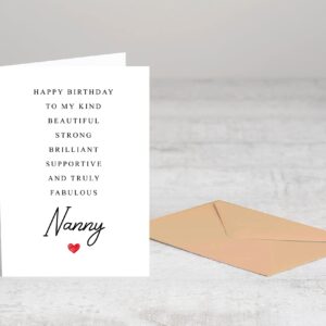 Nanny Birthday Card Poem - Amazing Nanny Gift - Birthday Card Nanny - Special Nanny Birthday Card - Birthday Card For Nanny