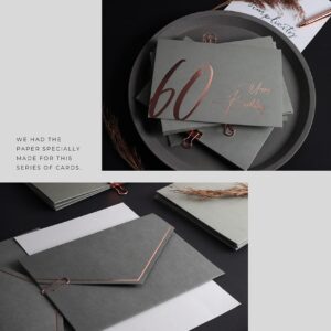 Jolicoon 60th Birthday card with premium envelope and wax seal - 60th birthday card for women - 60th birthday card for men