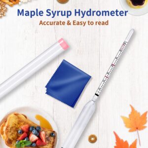 Cimalab Maple Syrup Hydrometer, Accurate Hydrometer for Maple Syrup Making, Hydrometer Maple Syrup Supplies with Brix & Baume Scales, Syrup Hydrometer for Measure Sugar Content in The Syrup Sap