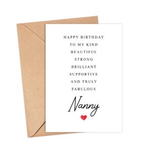 Nanny Birthday Card Poem - Amazing Nanny Gift - Birthday Card Nanny - Special Nanny Birthday Card - Birthday Card For Nanny