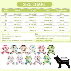 Dog Pajamas Kiwi Puppy Apparel Doggie Outfits Pet Clothes Cat Pjs for Small Dog Boy Girl Small Dog Pajamas