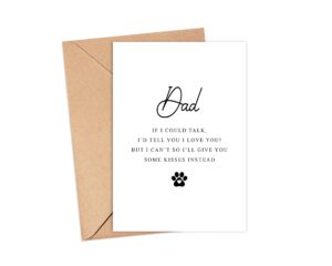 emily gift funny dog dad birthday card - fathers day card from the dog - joke dog dad card for fathers day - best dog dad ever card